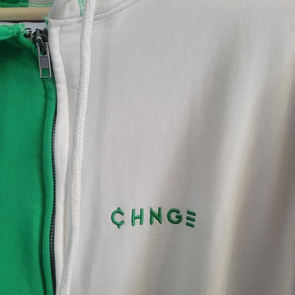 CHNGE Size M Organic Cotton Colorblock Zip Up Hoodie Unisex - Picture 4 of 13